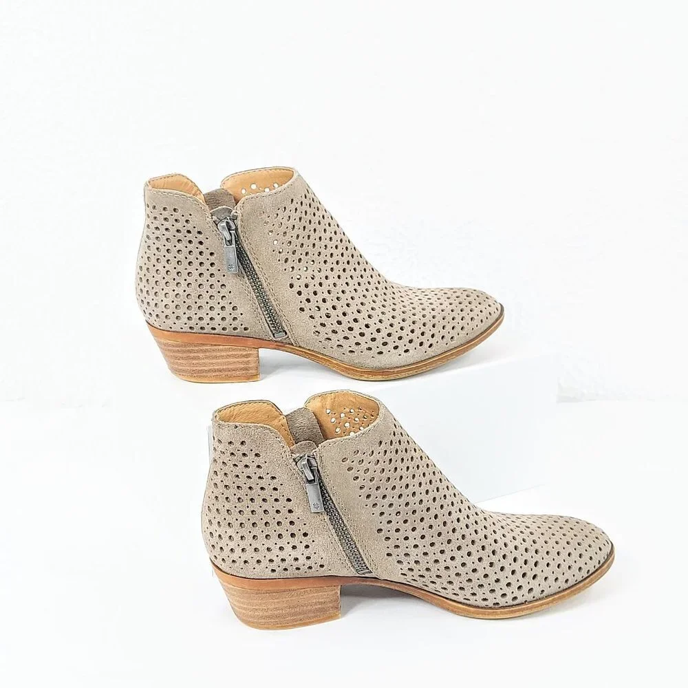Lucky Brand Bayley2 Suede Perforated Ankle Bootie - Picture 4 of 7